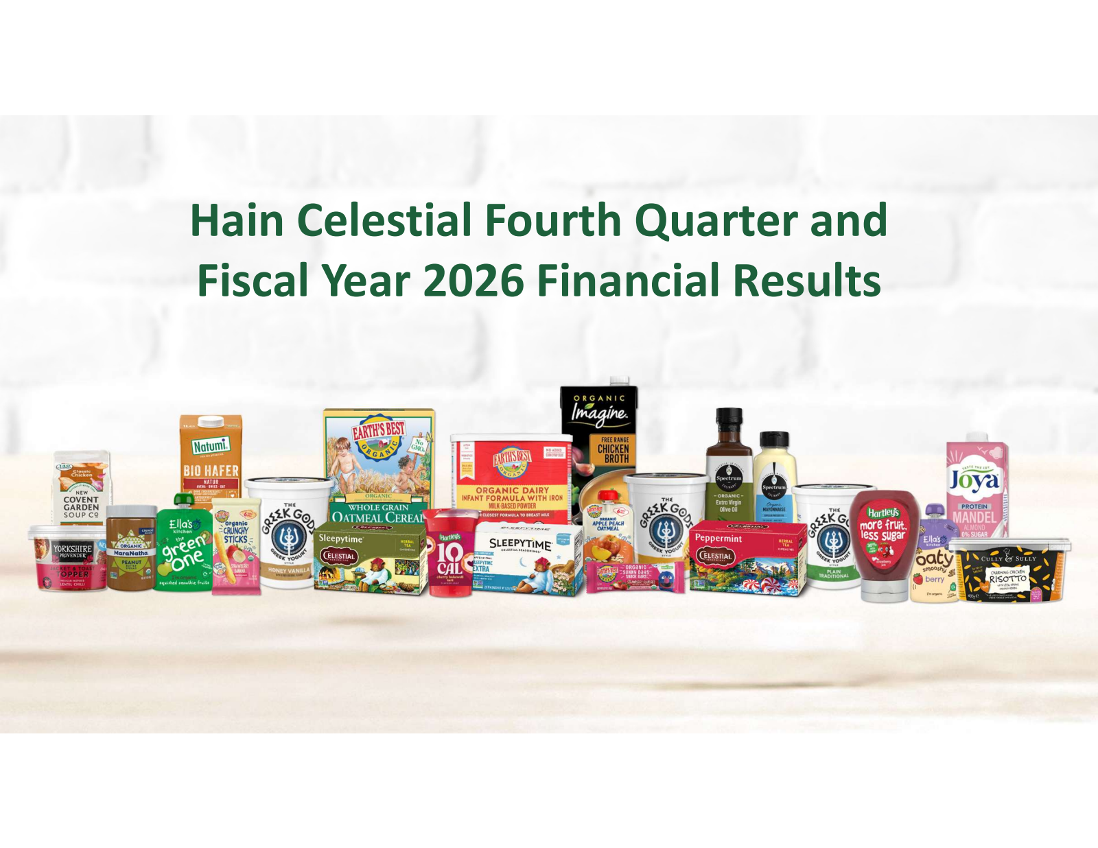 The Hain Celestial Group's Q4 2026 Slide Deck