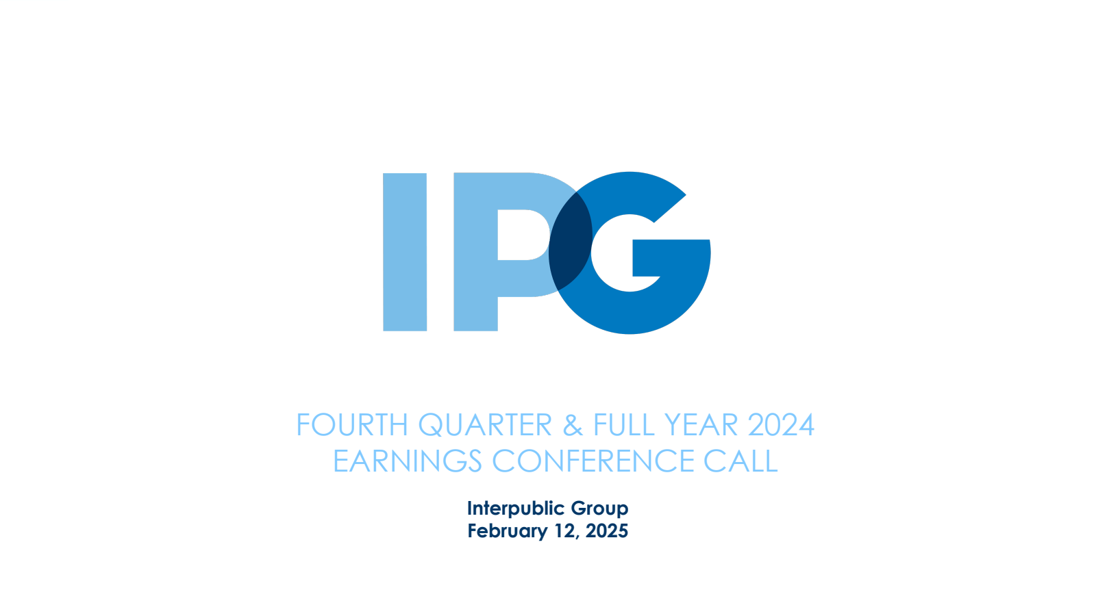 Interpublic Group of Companies' Q4 2024 Slide Deck