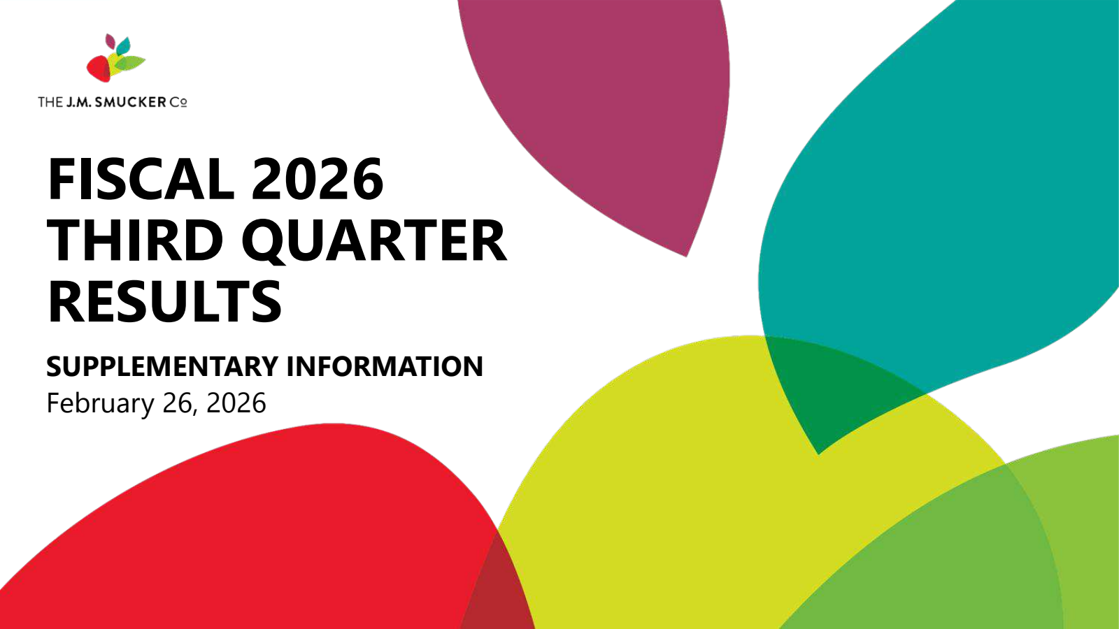 J. M. Smucker's Q3 2026 Prepared Remarks Slide Deck
