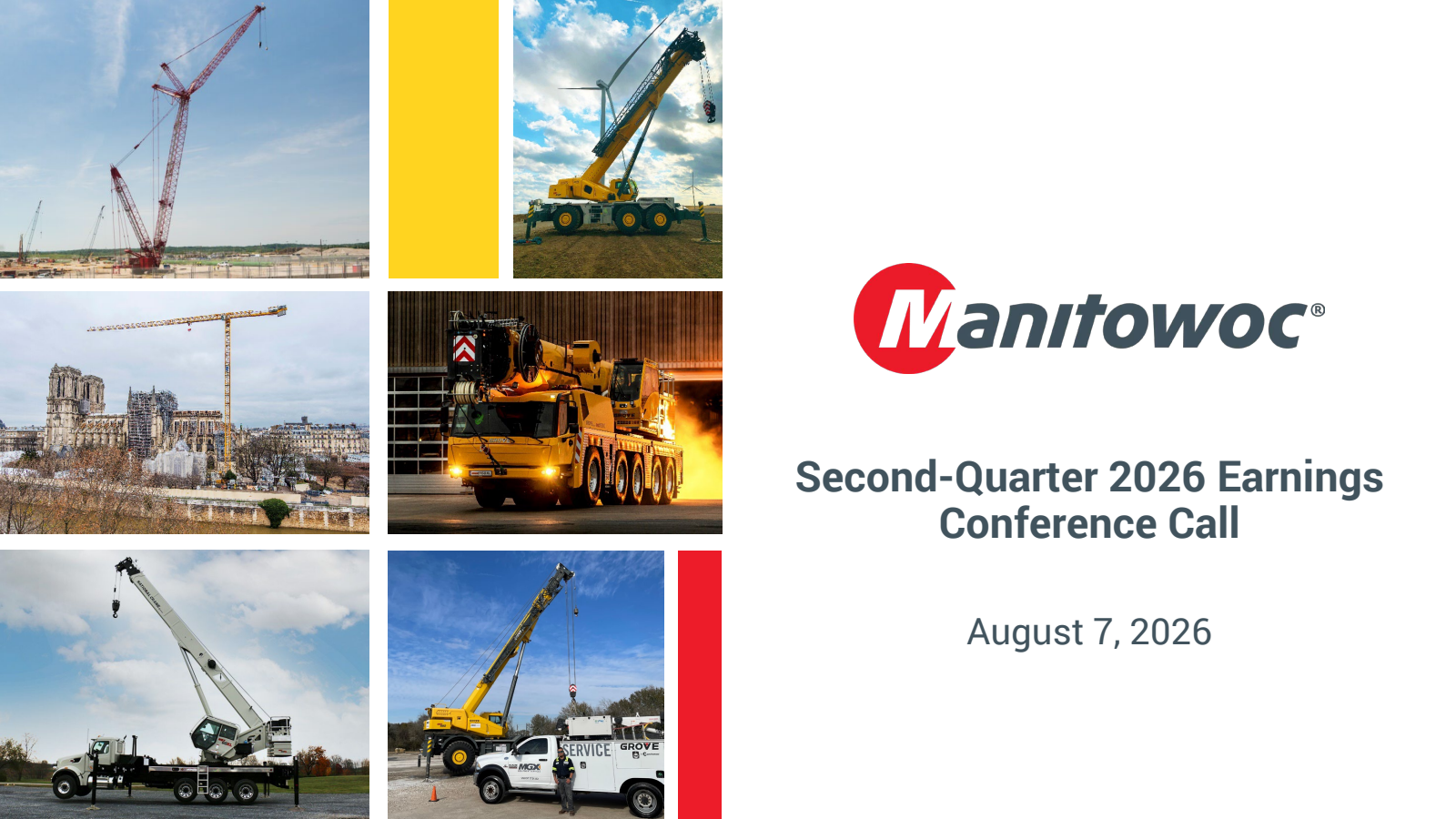 Manitowoc's Q2 2026 Slide Deck