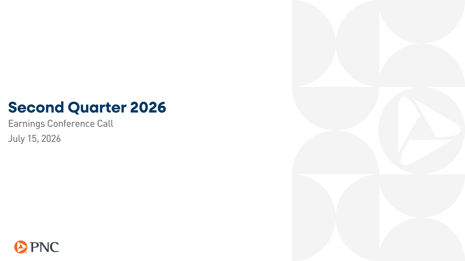 The PNC Financial Services Group's Q2 2026 Slide Deck