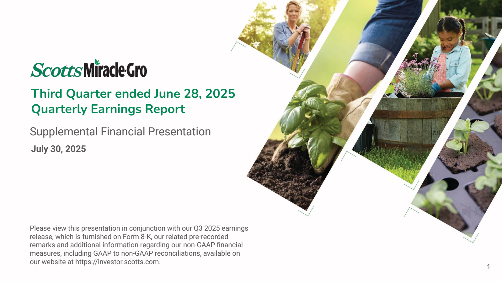 Scotts Miracle-Gro's Q3 2025 Slide Deck