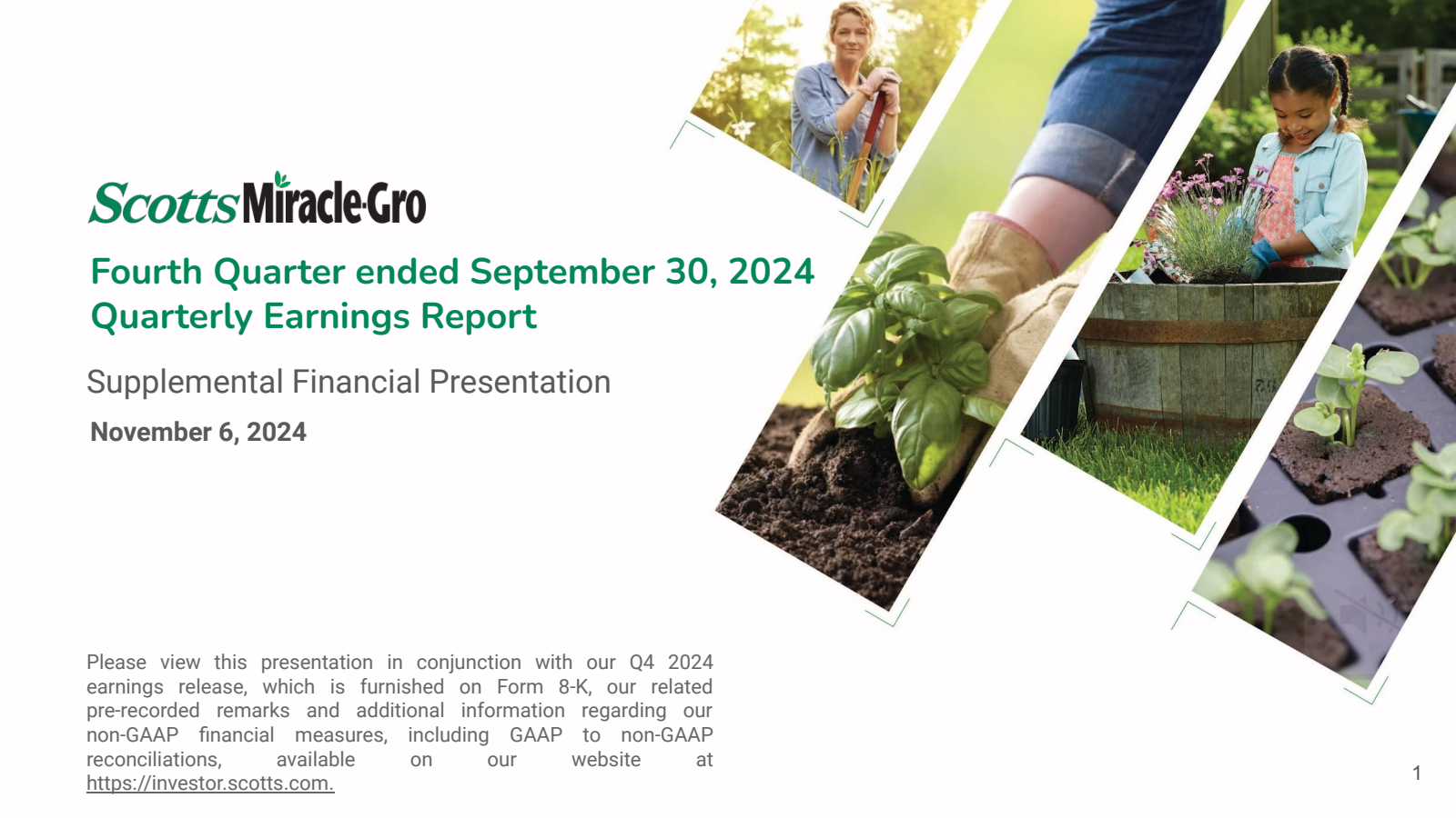 Scotts Miracle-Gro's Q4 2024 Slide Deck