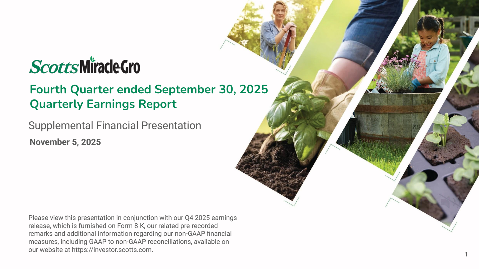 Scotts Miracle-Gro's Q4 2025 Slide Deck