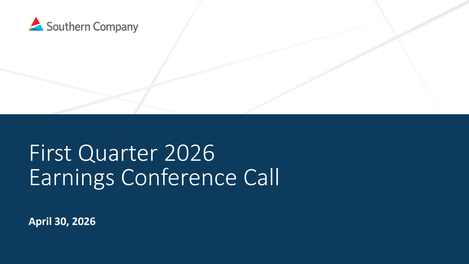 Southern's Q1 2026 Slide Deck