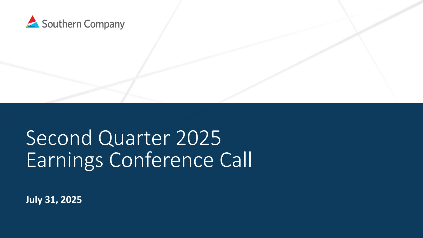Southern's Q2 2025 Slide Deck