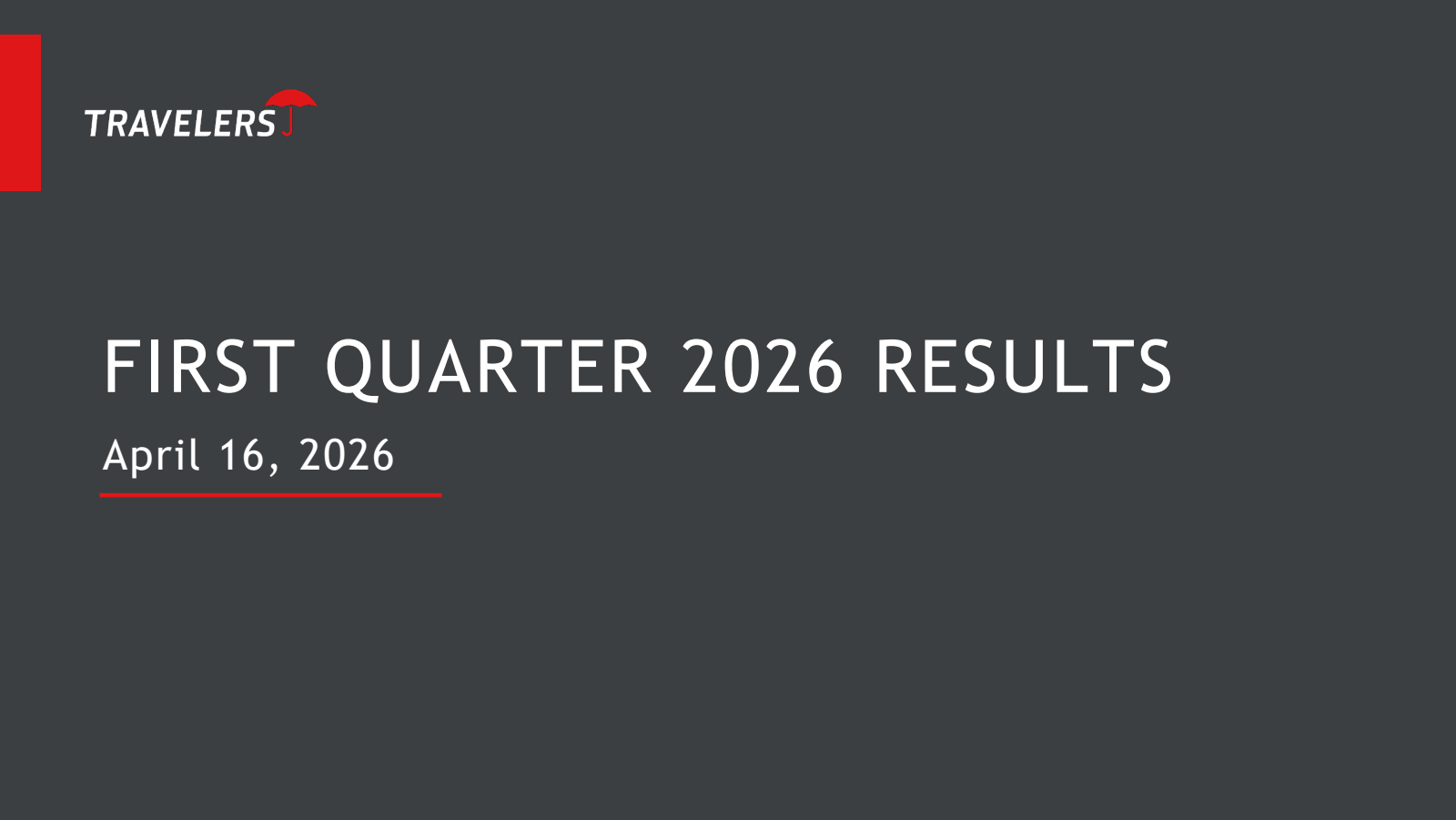 Travelers Companies' Q1 2026 Slide Deck