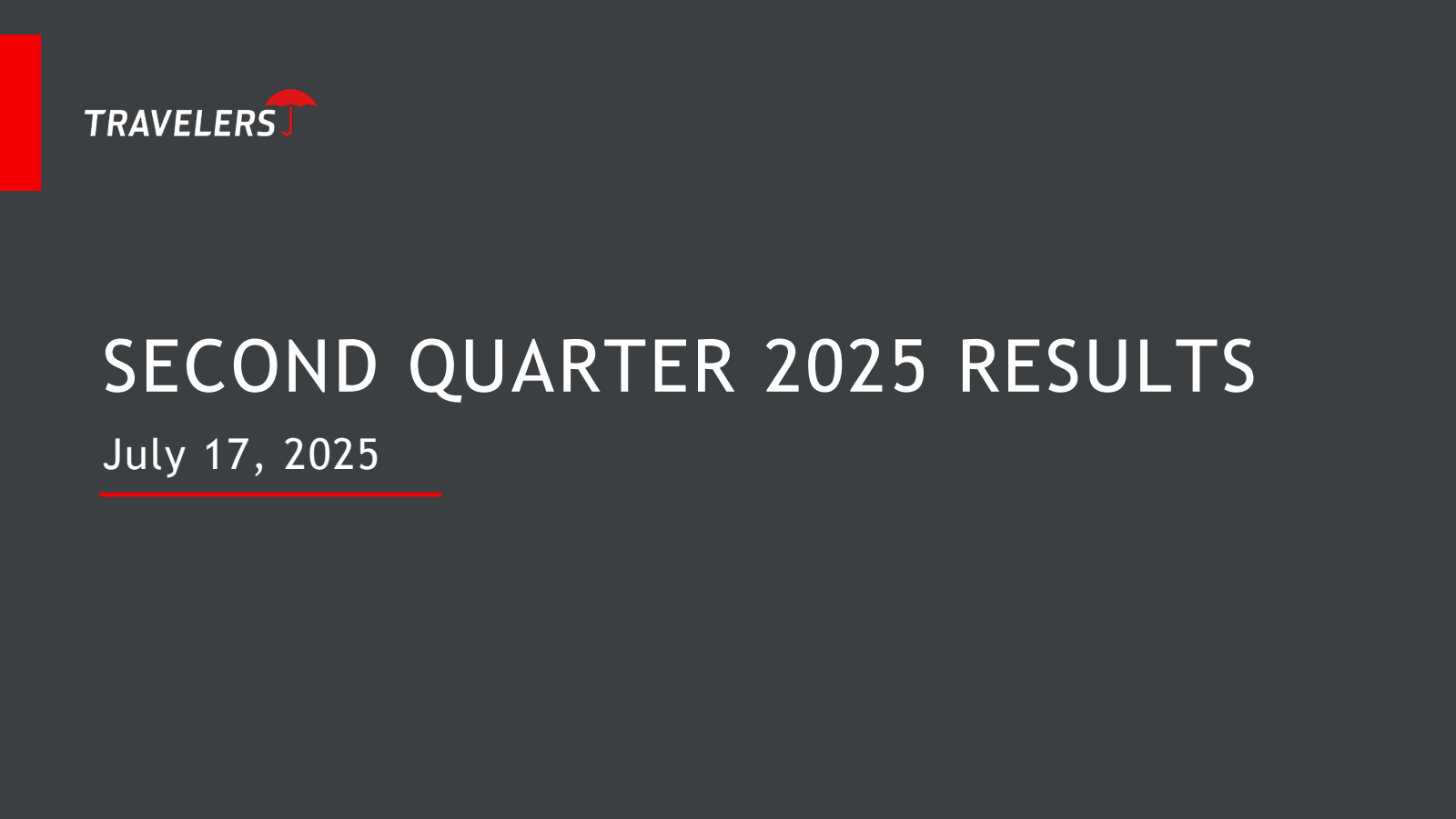 Travelers Companies' Q2 2025 Slide Deck