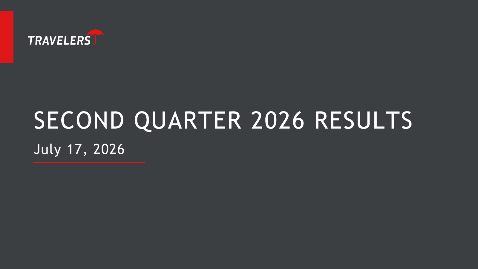 Travelers Companies' Q2 2026 Slide Deck
