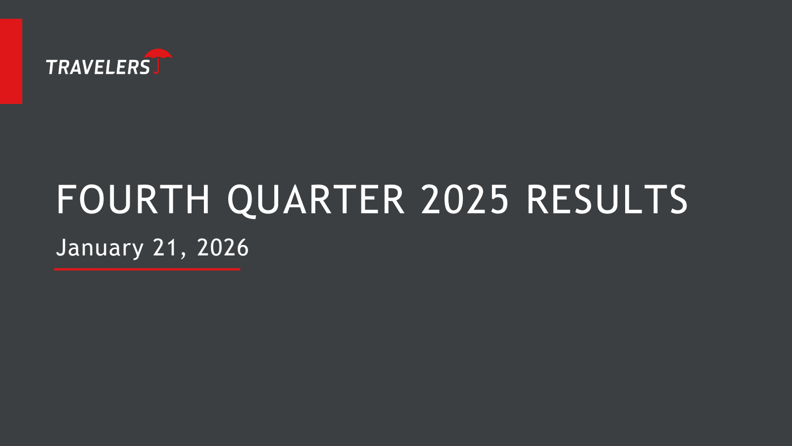 Travelers Companies' Q4 2025 Slide Deck