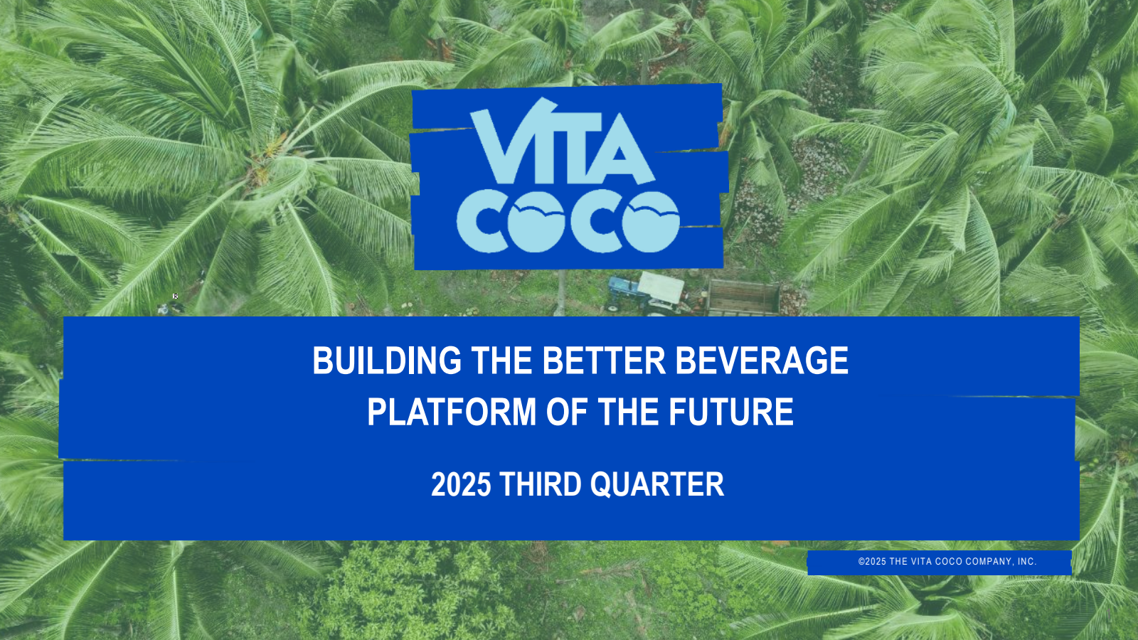 Vita Coco's Q3 2025 Slide Deck