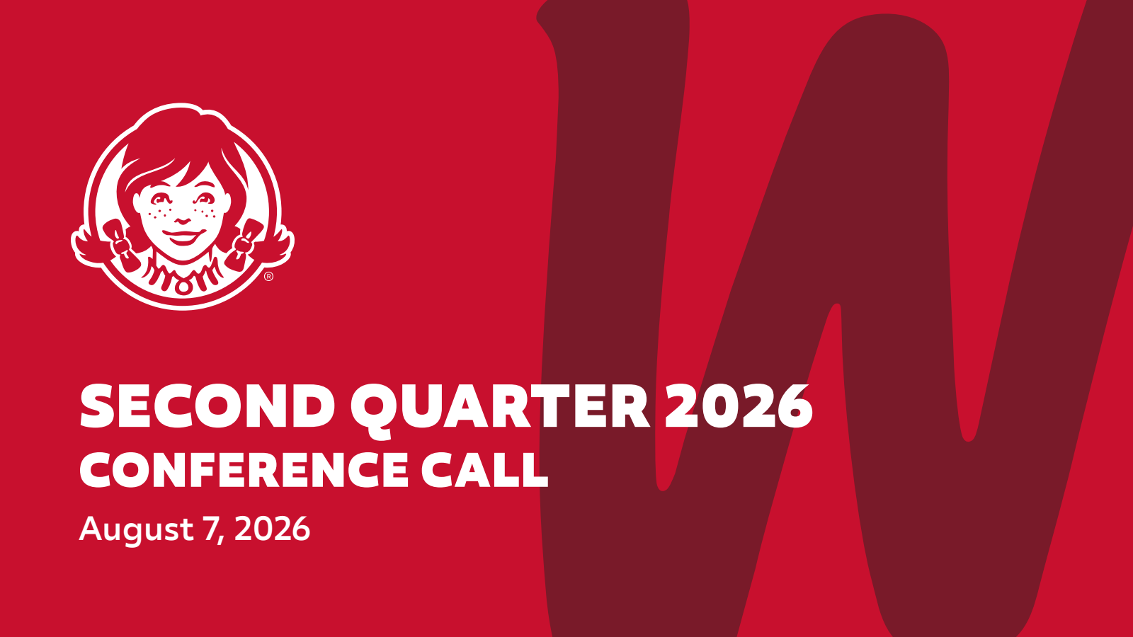 Wendy's' Q2 2026 Slide Deck