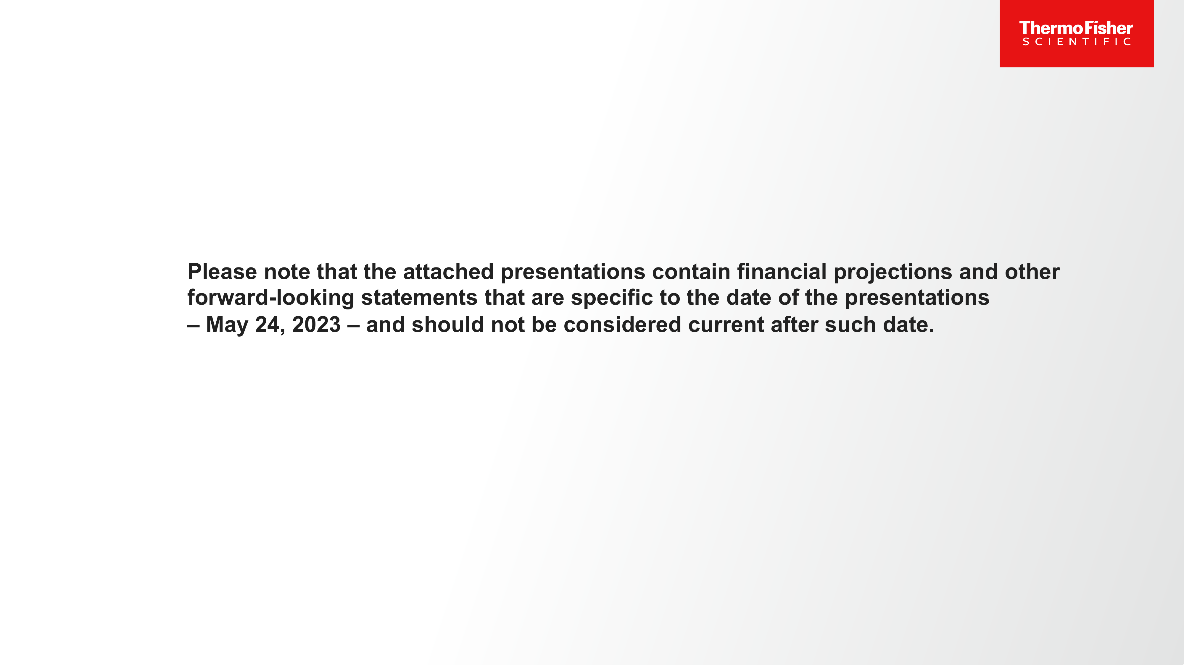 Thermo Fisher Scientific Investor Relations Material - Quartr