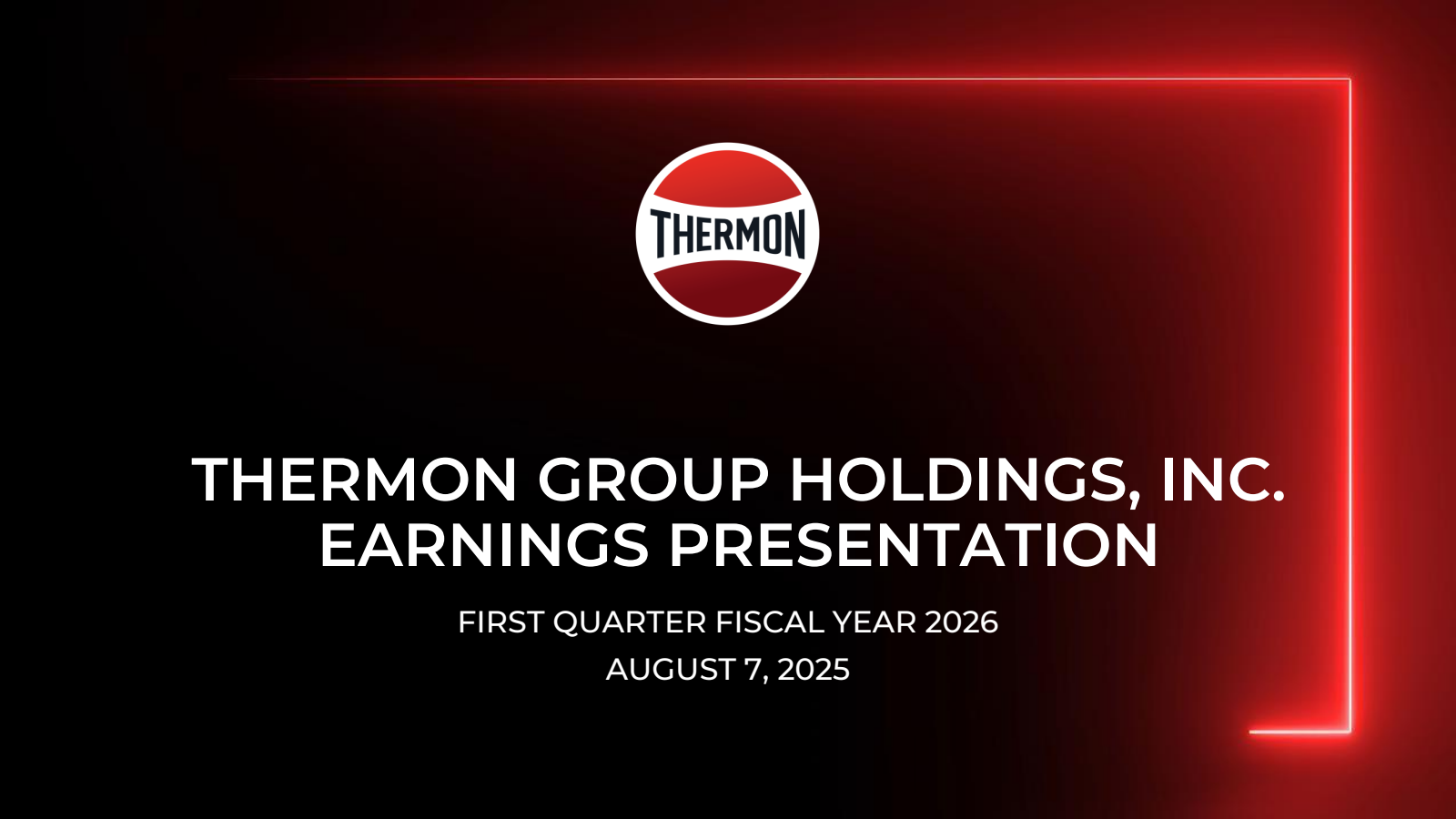 Thermon Group's Q1 2026 Slide Deck
