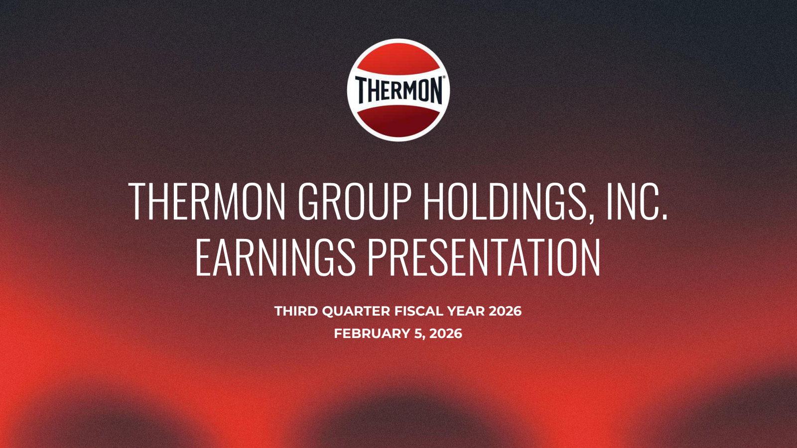 Thermon Group's Q3 2026 Slide Deck