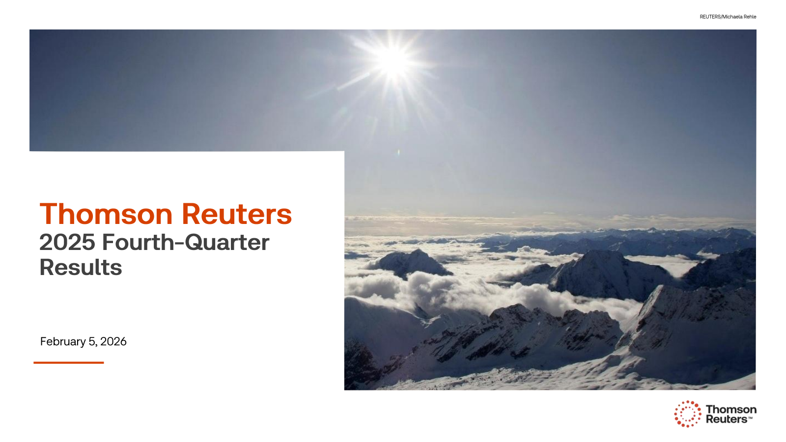 Thomson Reuters' Q4 2025 Slide Deck