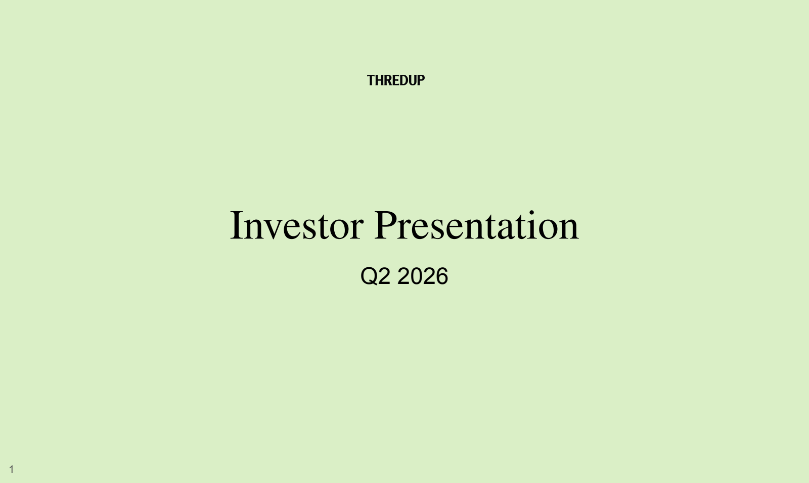 ThredUp's Q2 2026 Slide Deck