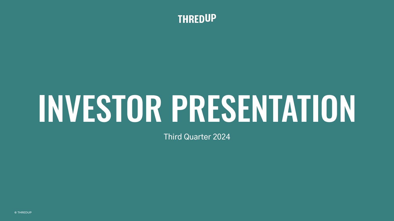 ThredUp's Q3 2024 Slide Deck