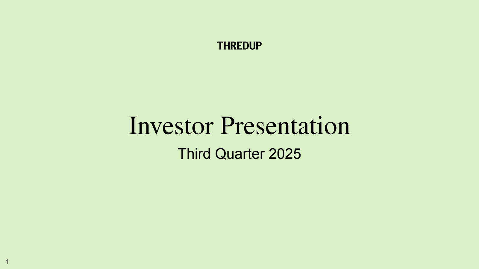ThredUp's Q3 2025 Slide Deck