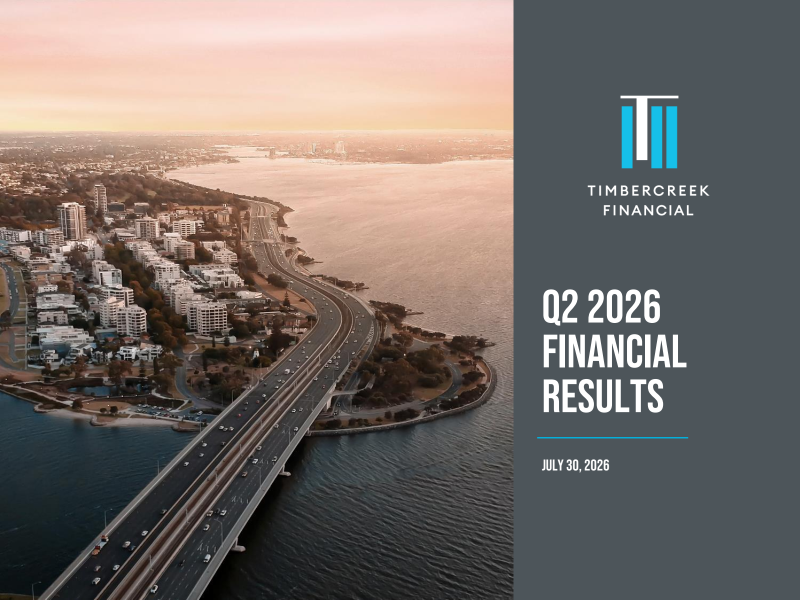 Timbercreek Financial's Q2 2026 Slide Deck