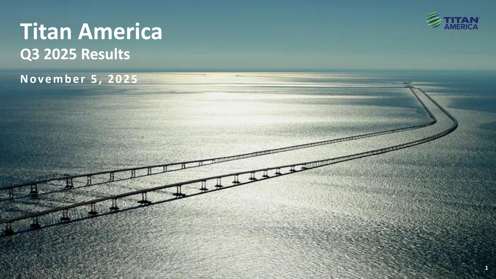Titan America's Q3 2025 Slide Deck