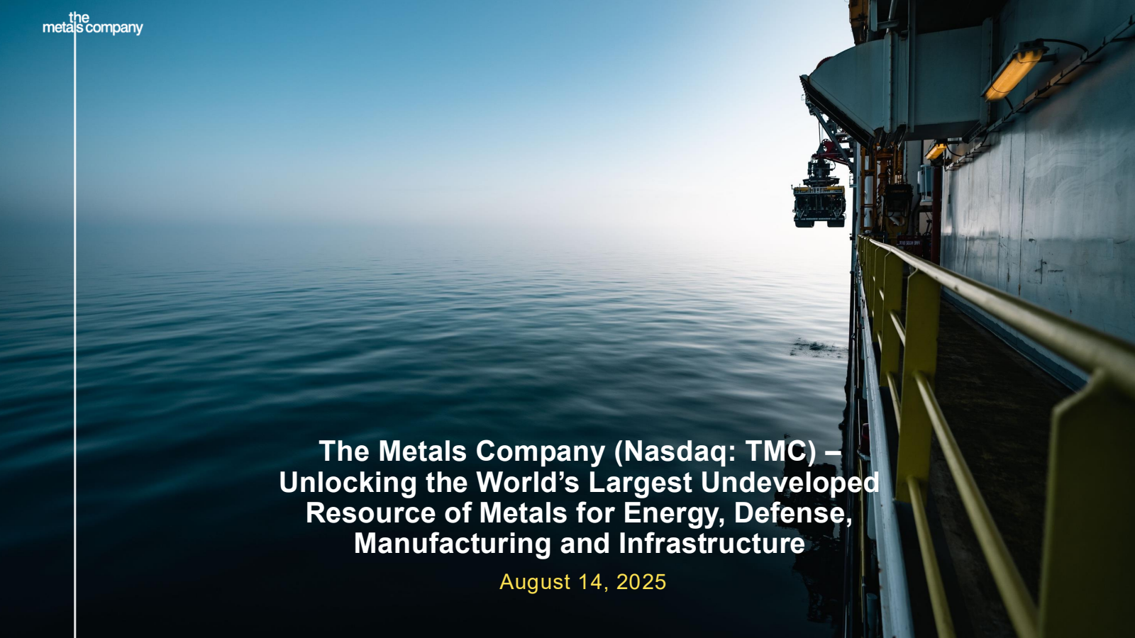 TMC the metals' Q2 2025 Slide Deck