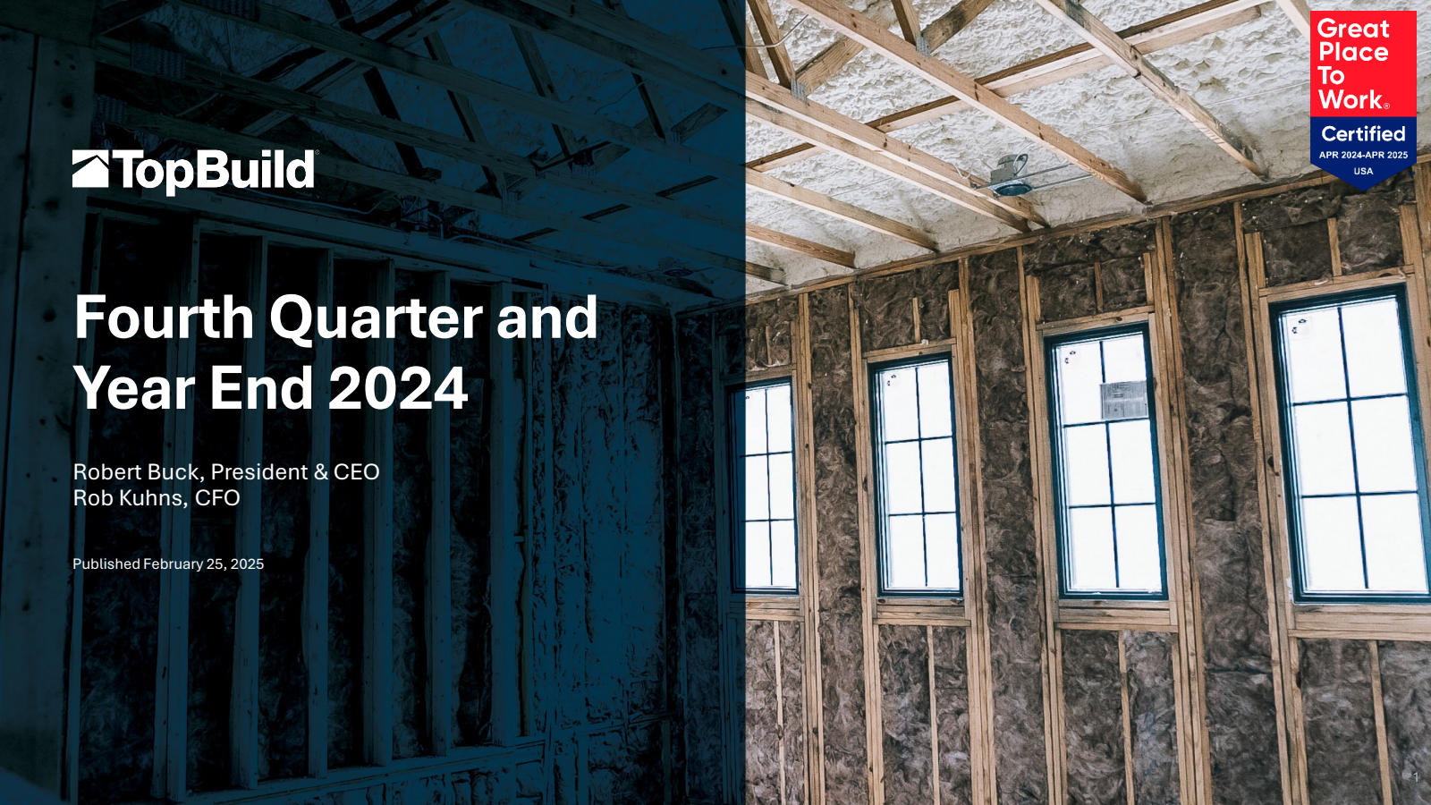 TopBuild's Q4 2025 Slide Deck