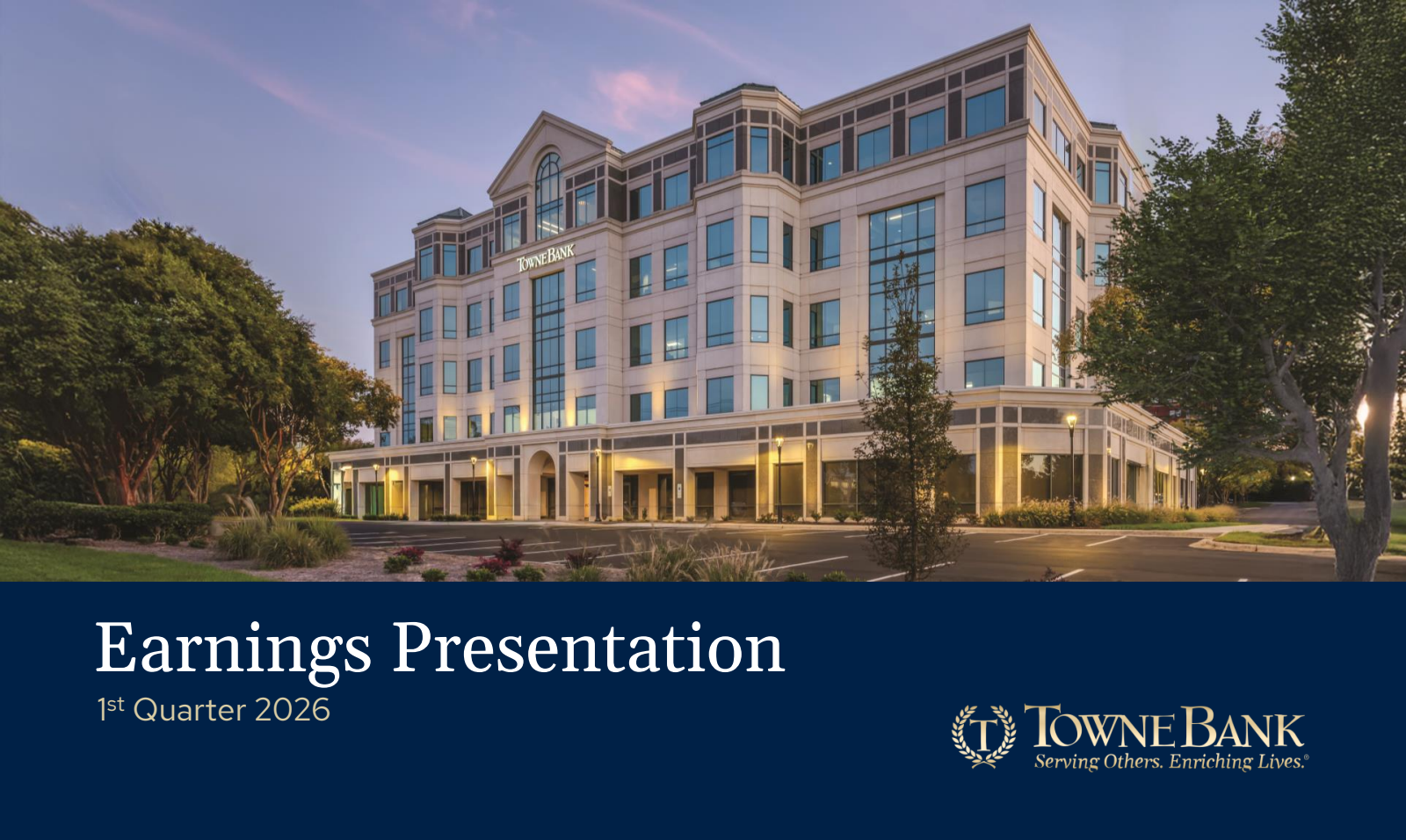 Towne Bank's Q1 2026 Slide Deck