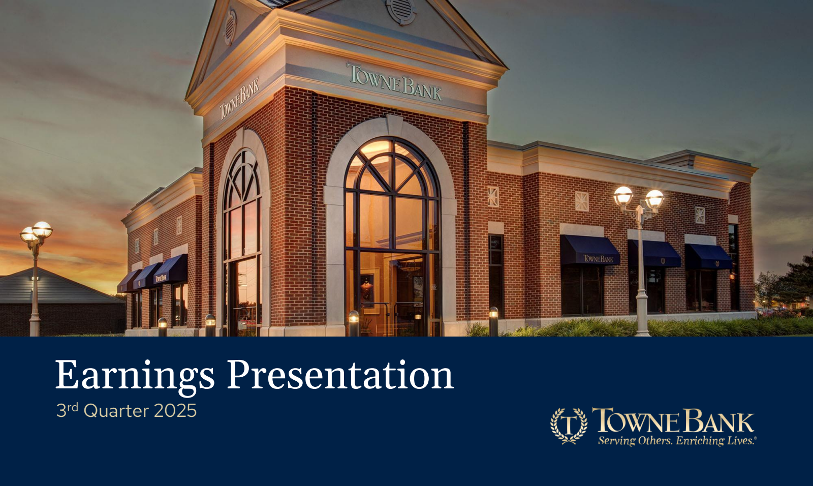 Towne Bank's Q3 2025 Slide Deck