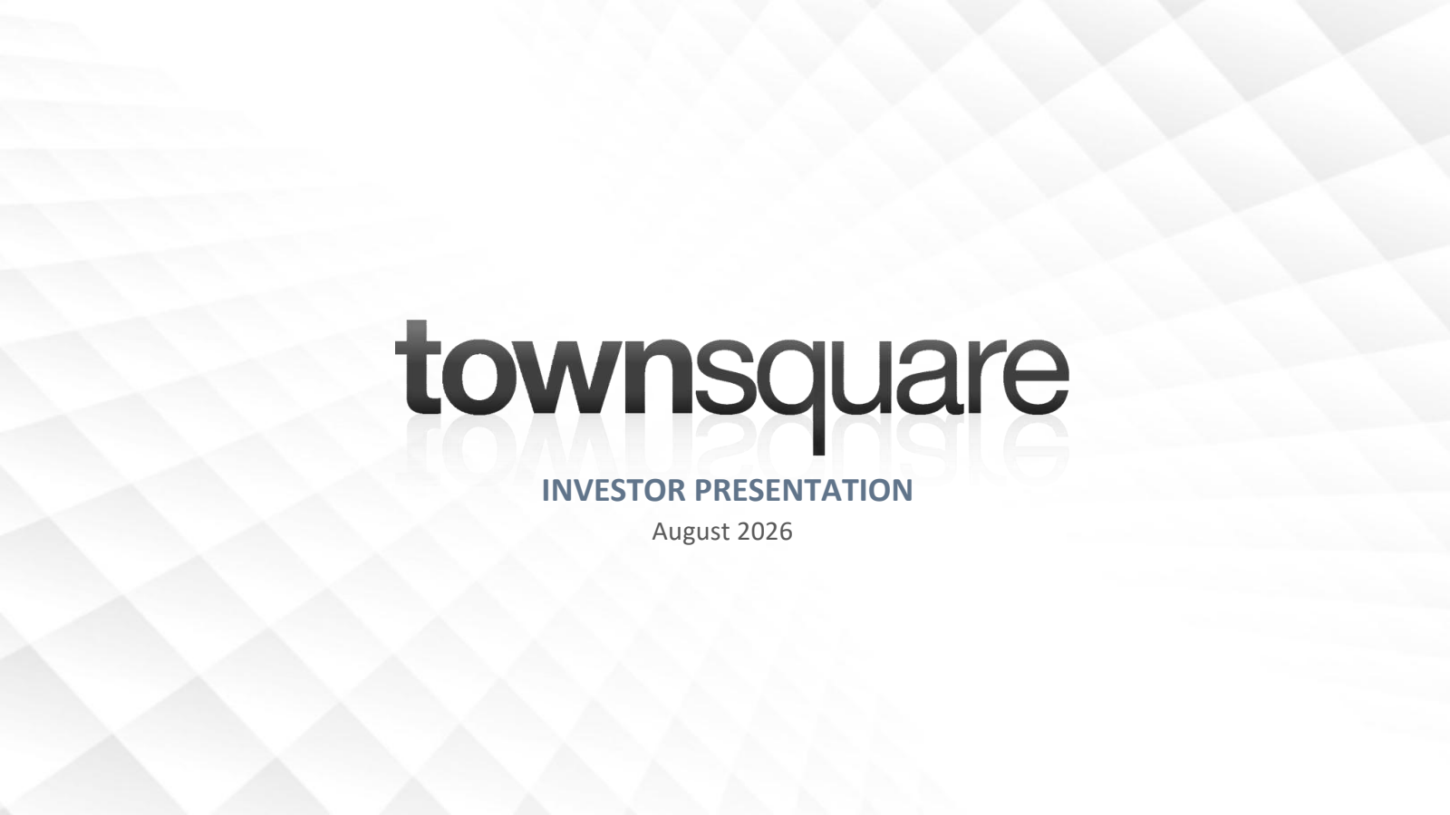 Townsquare Media's Q2 2026 Slide Deck