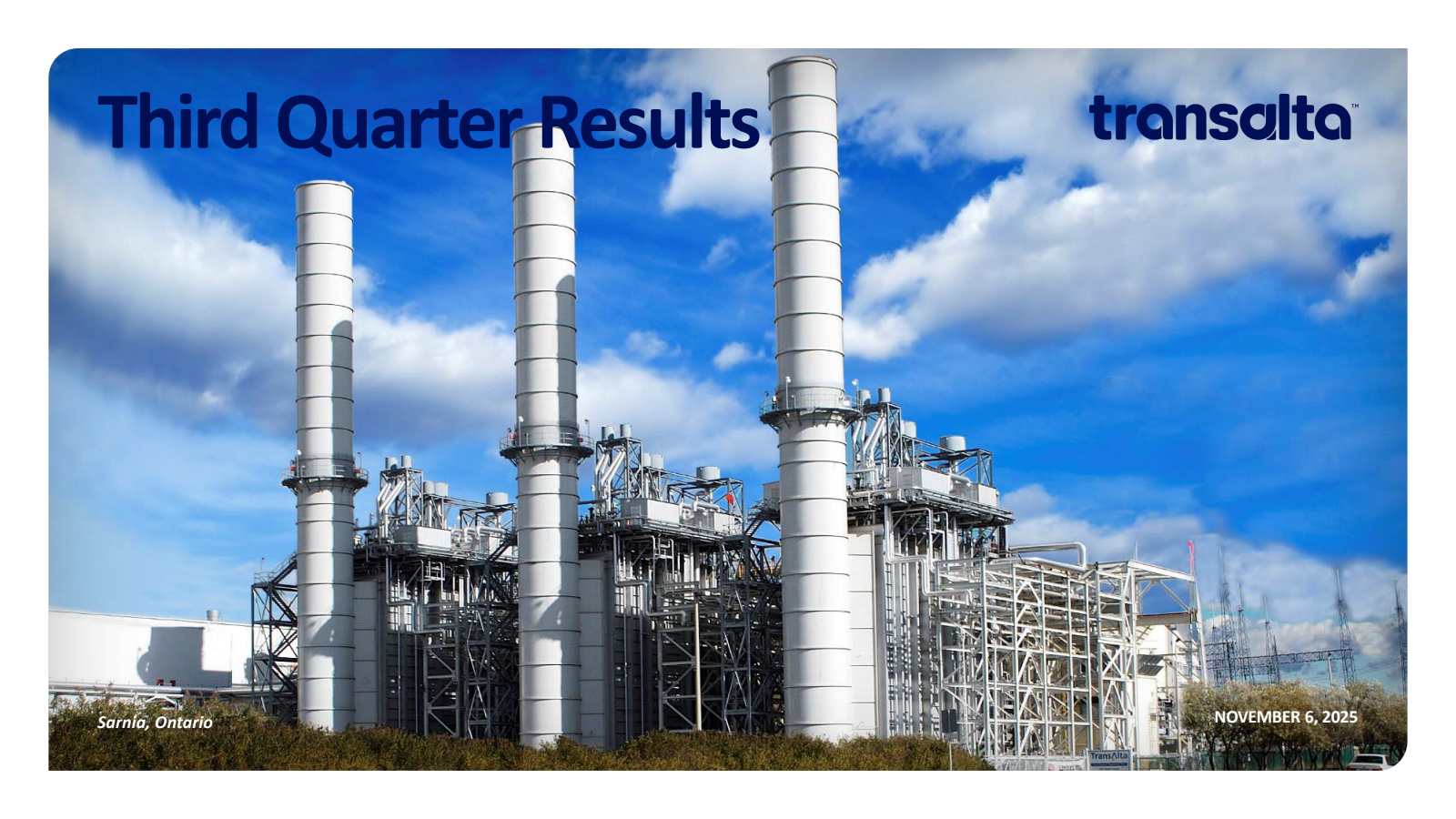 TransAlta's Q3 2025 Slide Deck
