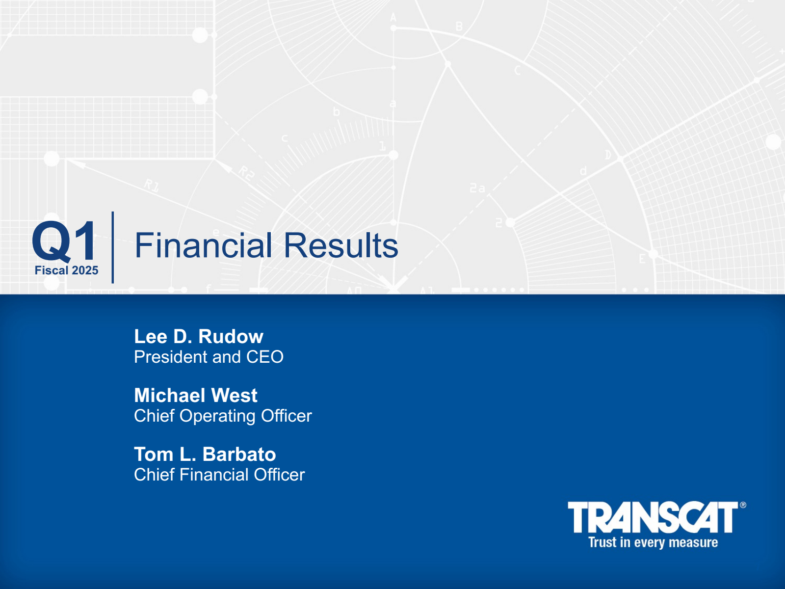Transcat's Q1 2025 Slide Deck