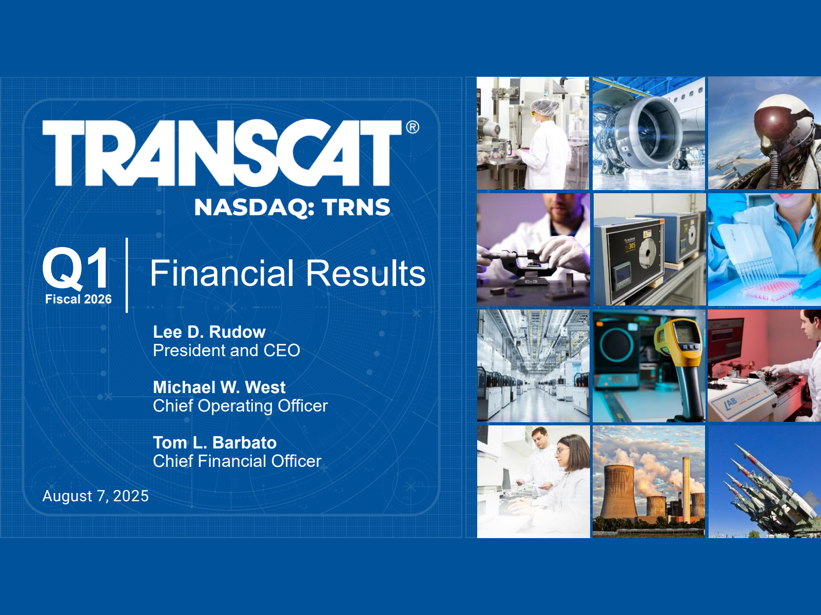 Transcat's Q1 2026 Slide Deck