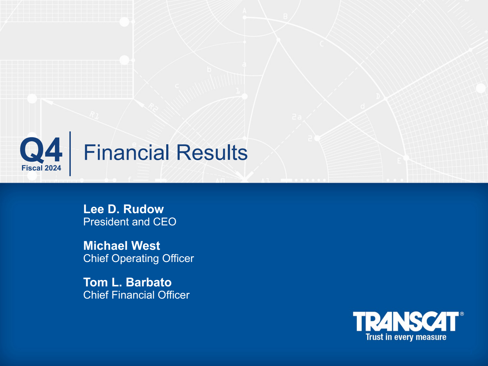 Transcat's Q4 2024 Slide Deck