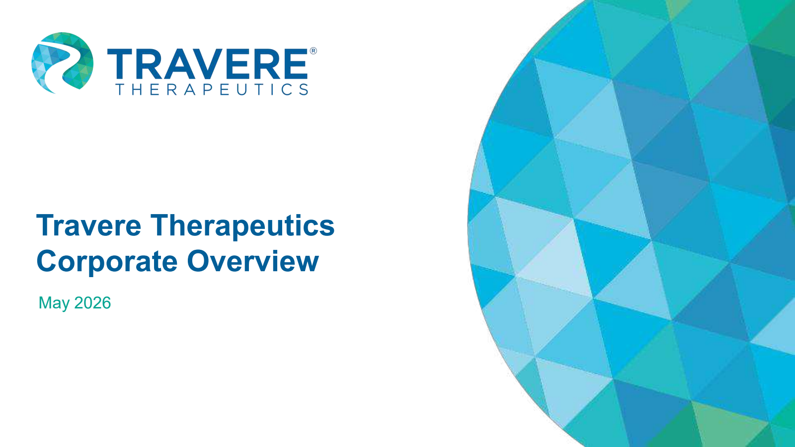Travere Therapeutics' Q1 2026 Slide Deck