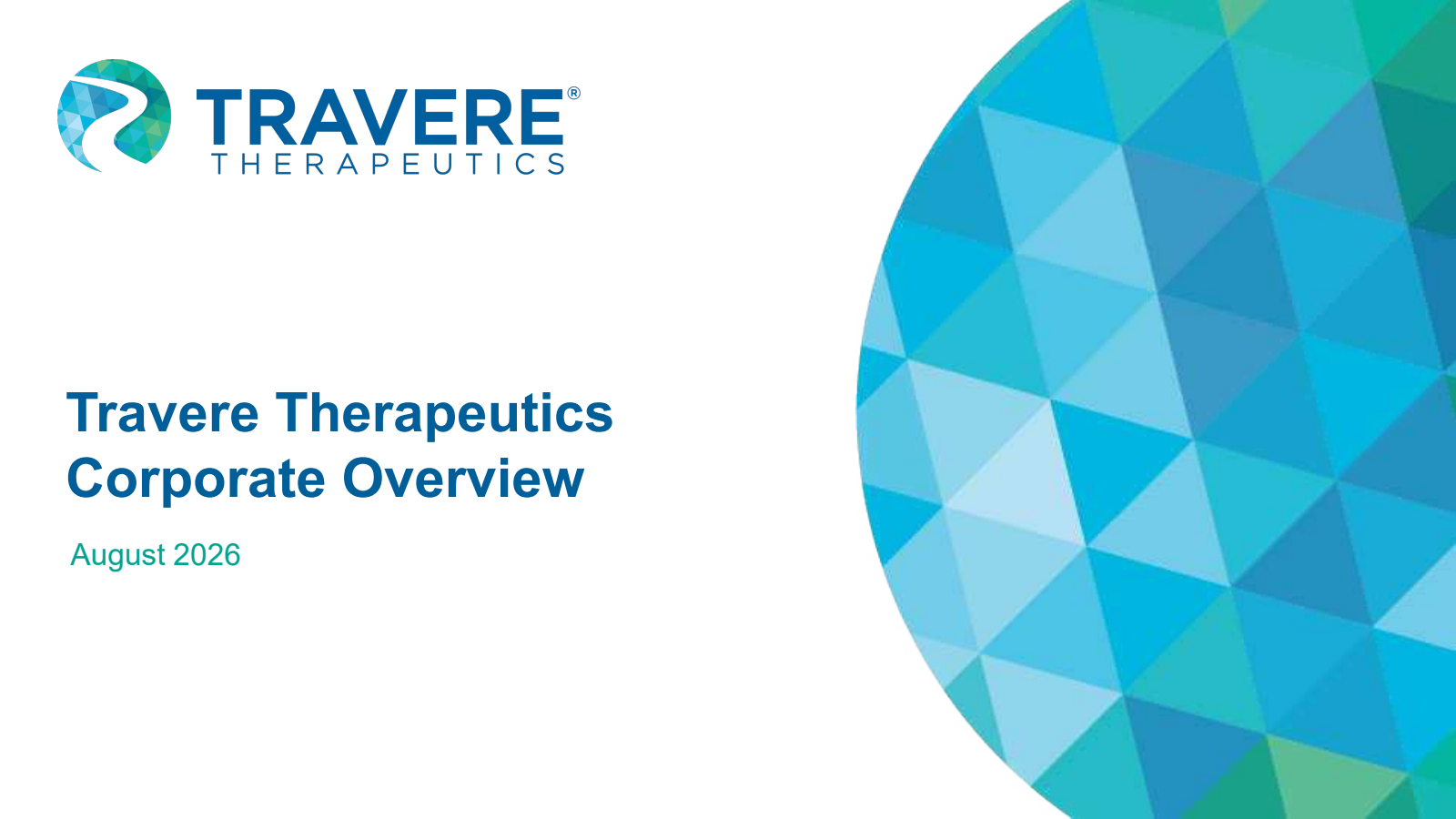 Travere Therapeutics' Q2 2026 Slide Deck