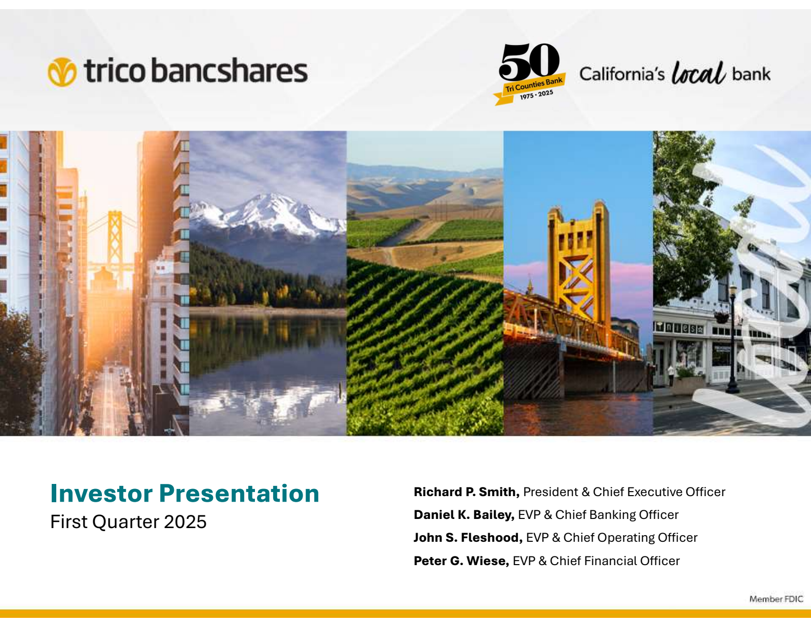 TriCo Bancshares' Q1 2025 Slide Deck