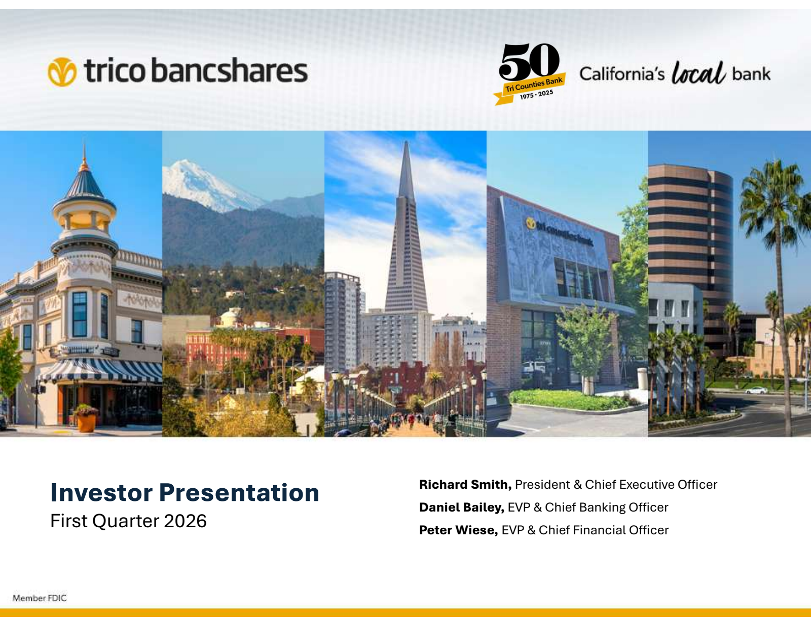 TriCo Bancshares' Q1 2026 Slide Deck