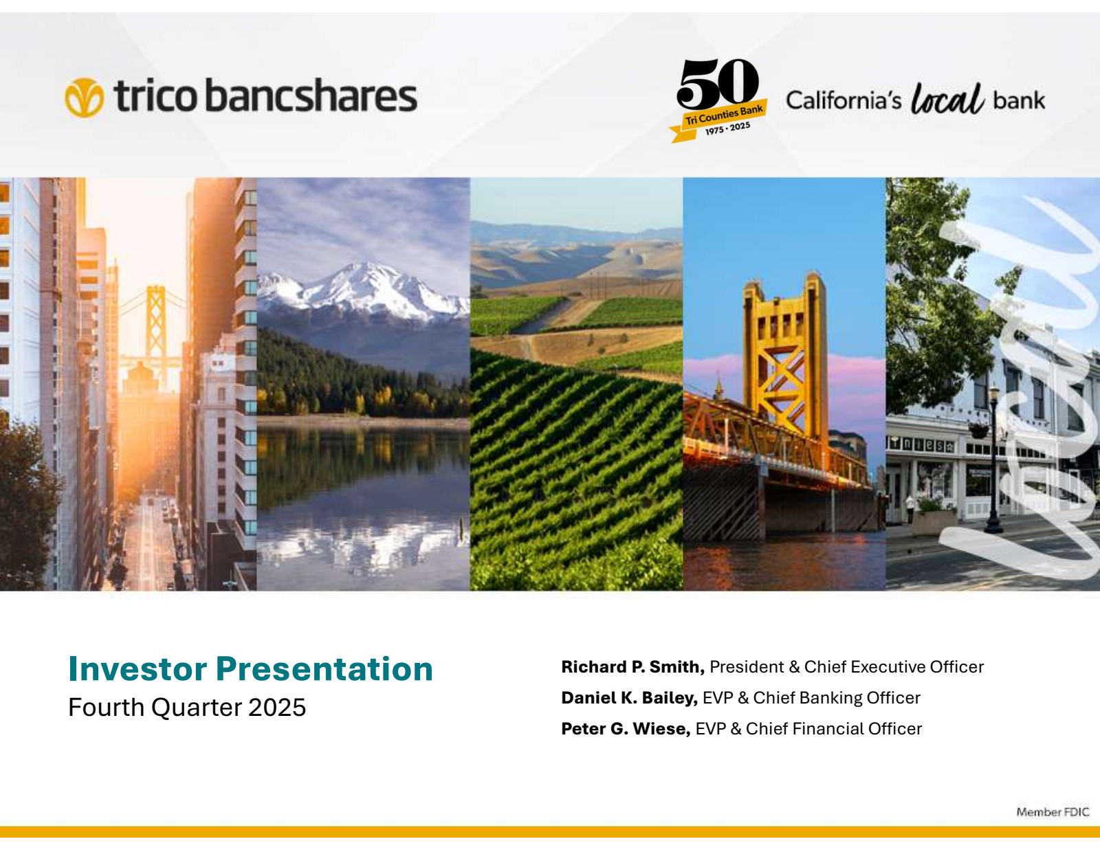 TriCo Bancshares' Q4 2025 Slide Deck