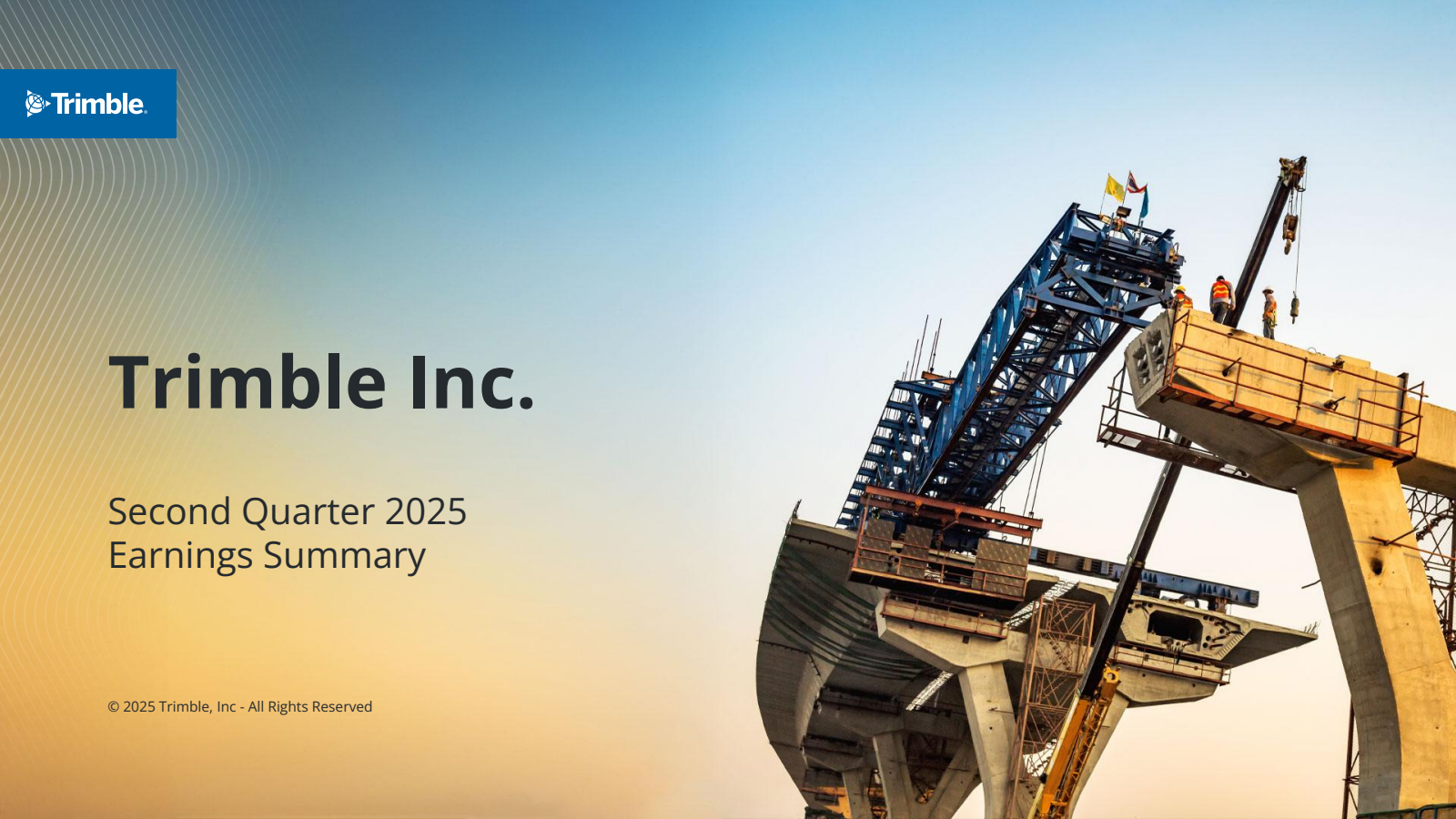 Trimble's Q2 2025 Slide Deck