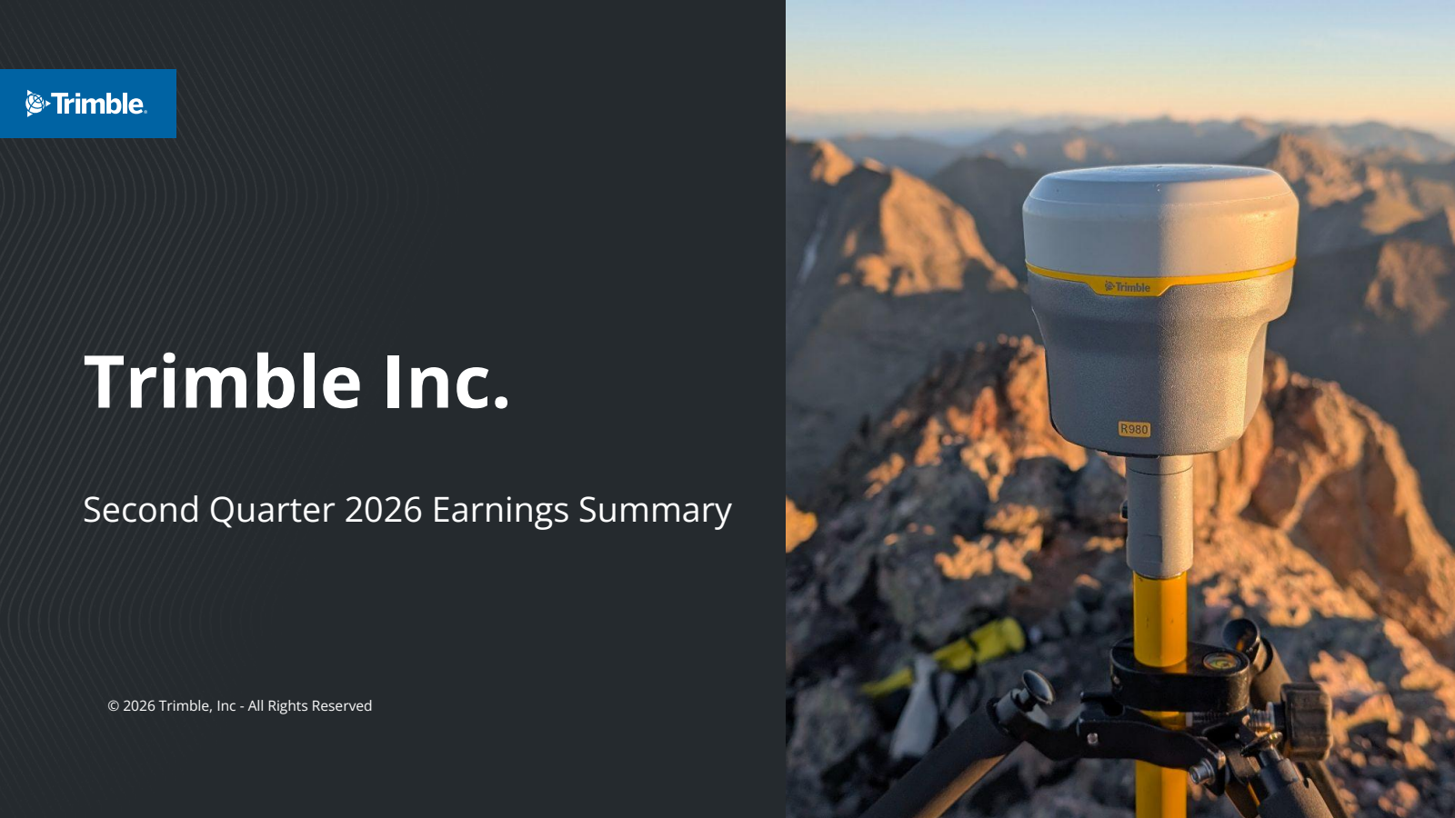 Trimble's Q2 2026 Slide Deck