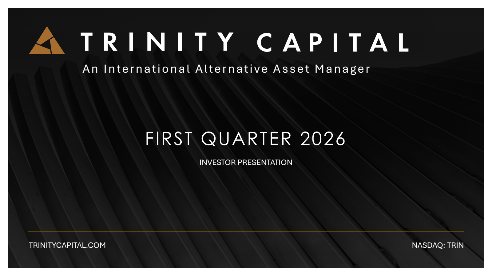 Trinity Capital's Q1 2026 Slide Deck