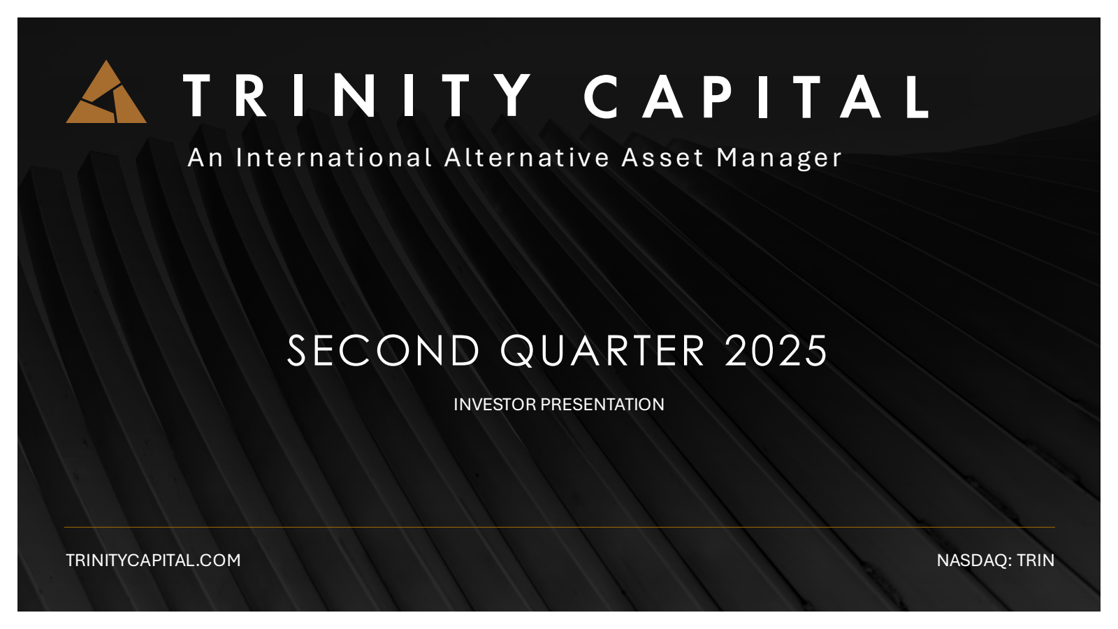 Trinity Capital's Q2 2025 Slide Deck