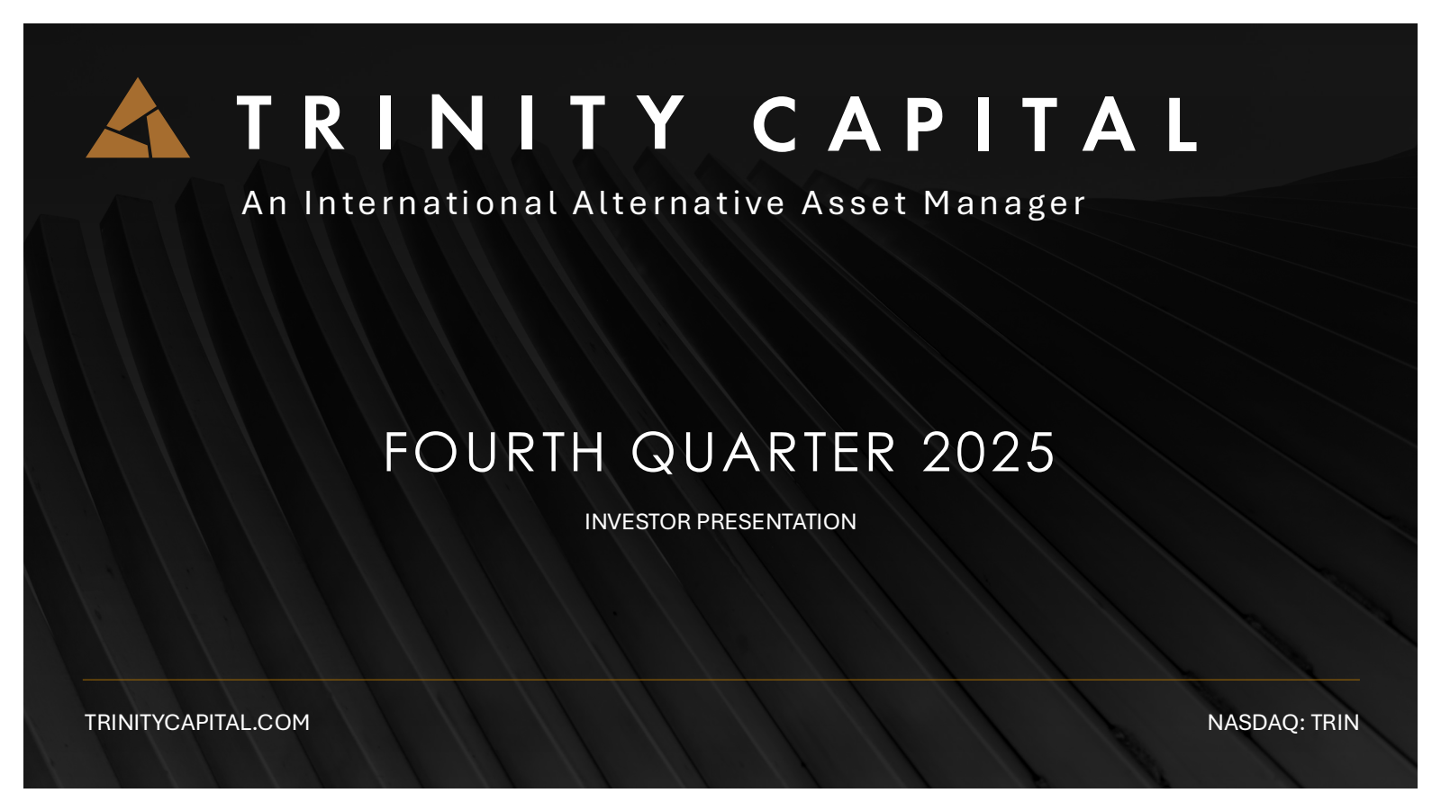 Trinity Capital's Q4 2025 Slide Deck