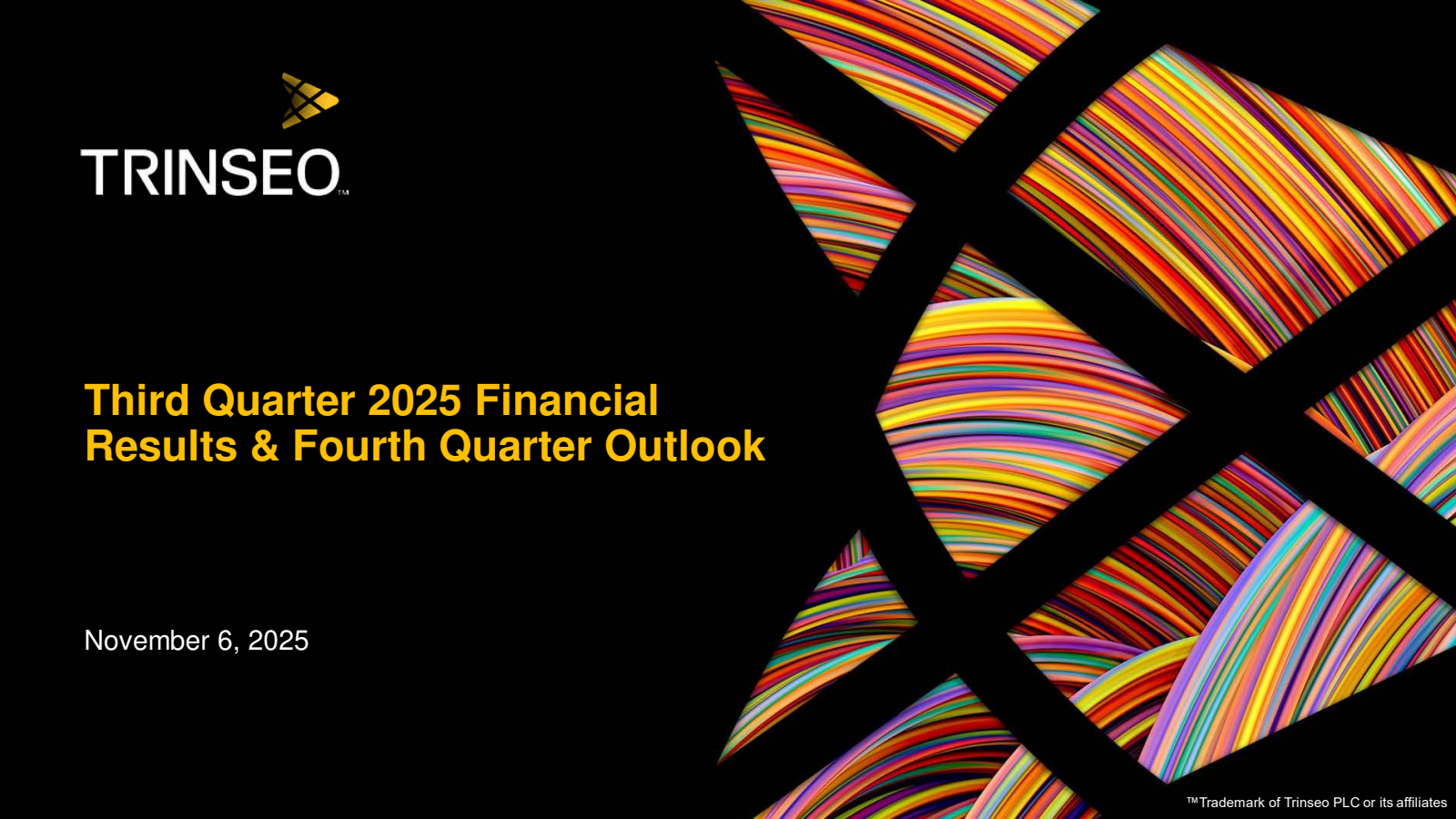 Trinseo's Q3 2025 Slide Deck