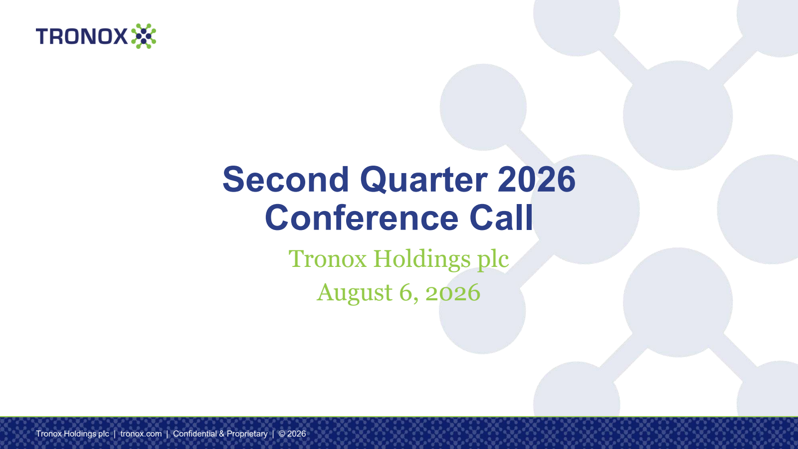 Tronox's Q2 2026 Slide Deck