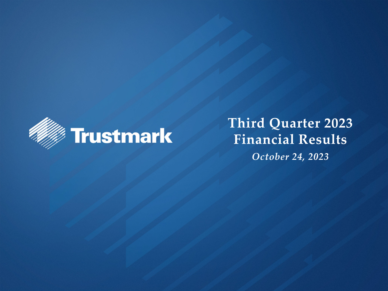 Trustmark's Q3 2023 Slide Deck