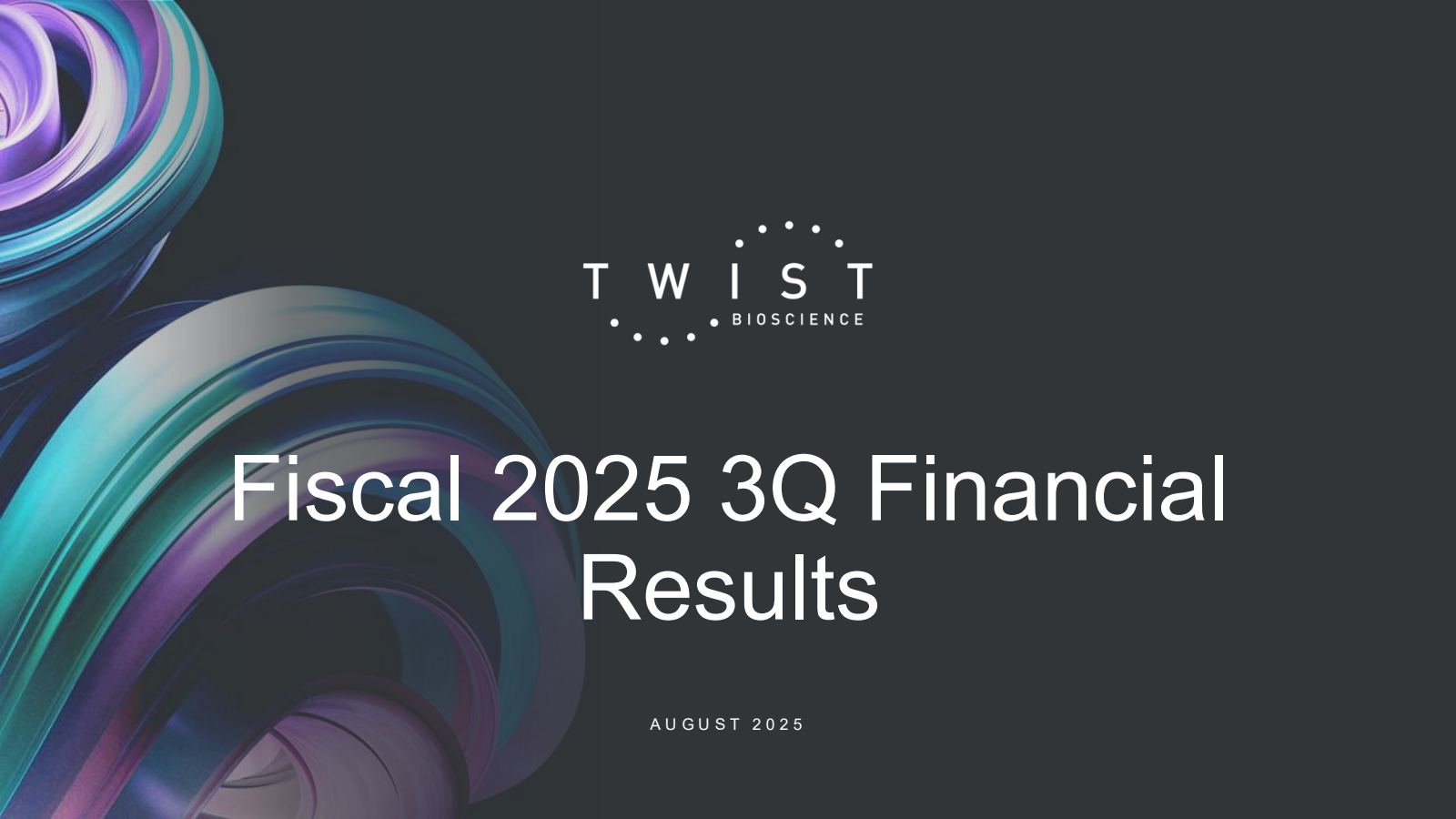 Twist Bioscience's Q3 2025 Slide Deck