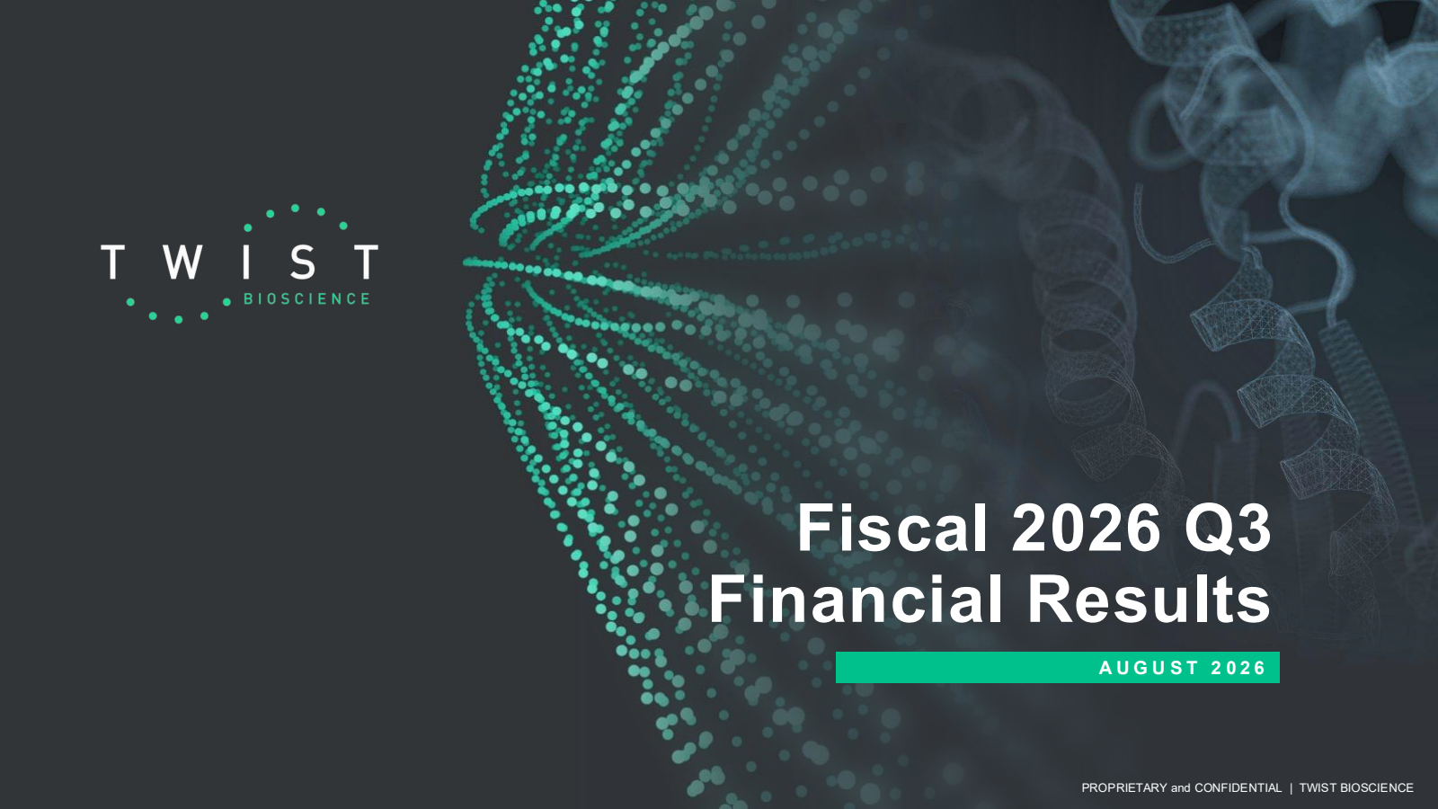 Twist Bioscience's Q3 2026 Slide Deck