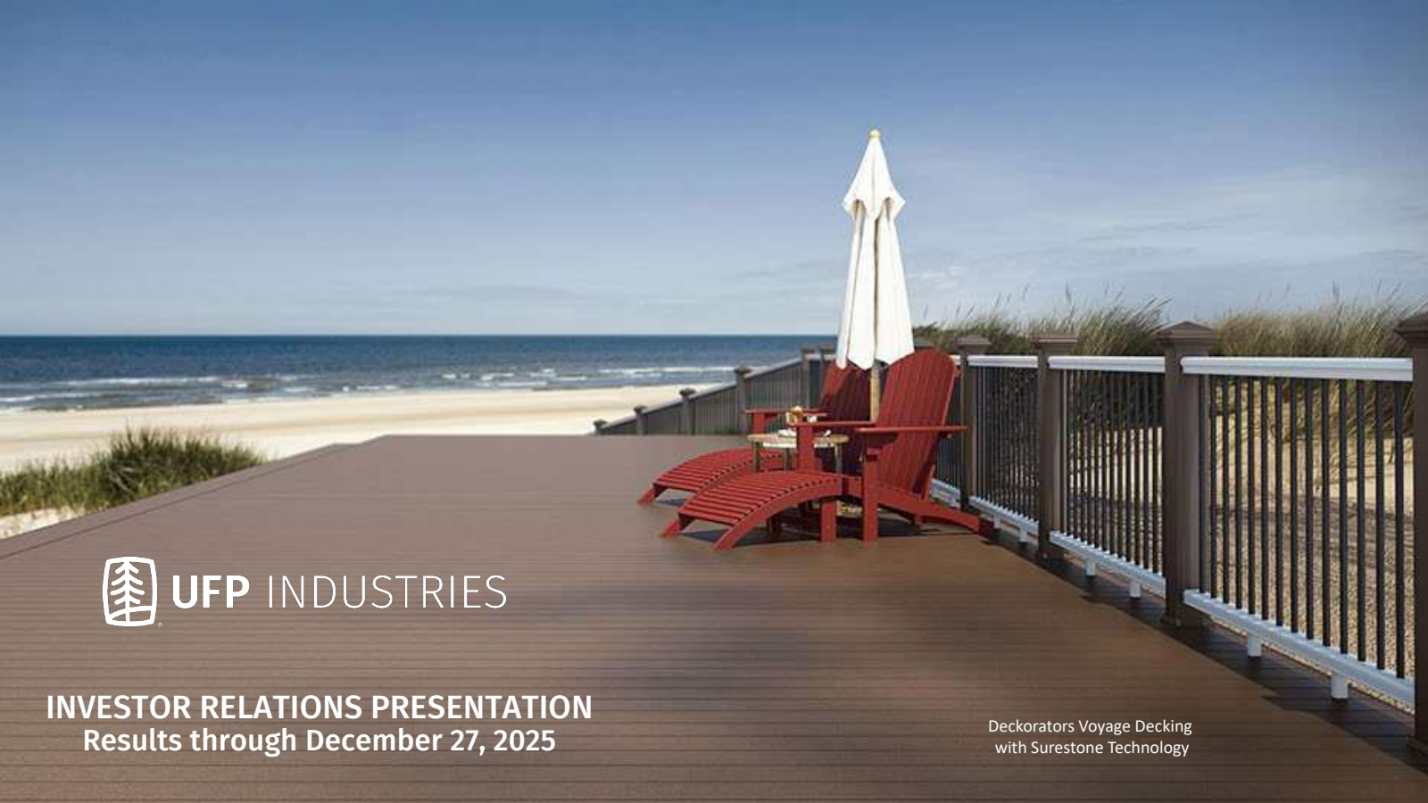 UFP Industries' Q4 2025 Slide Deck